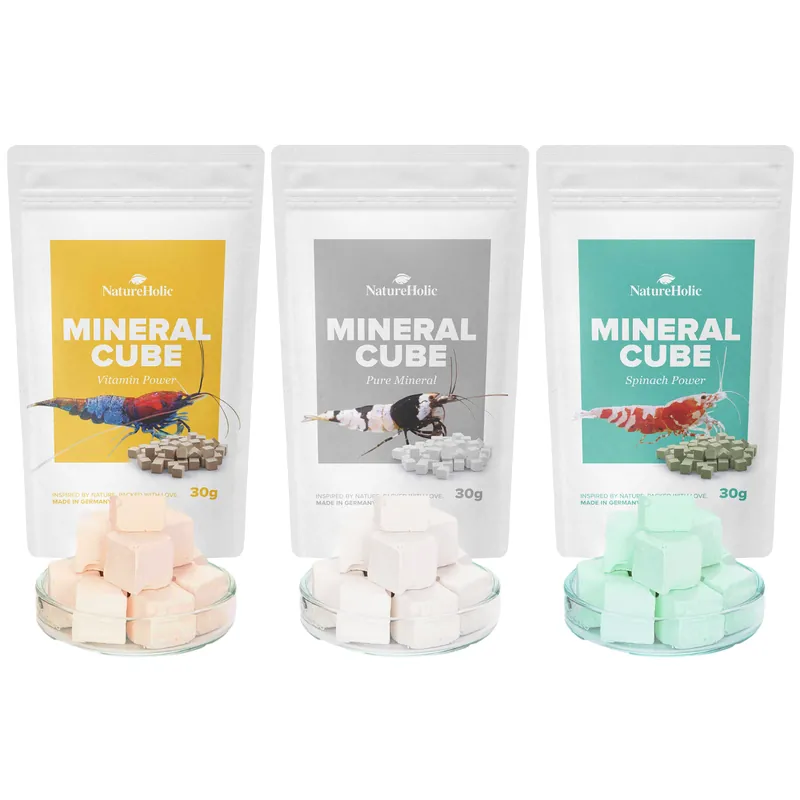 Sale NatureHolic MineralCube Bundle, Mineralien für Garnelen, Schnecken & Krebse, 3 x 30 g
